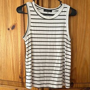 NWT Laila Jayde Cream and Olive Green Tank Top